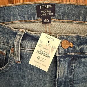 J.Crew Mid-Rise Flare Crop Jeans